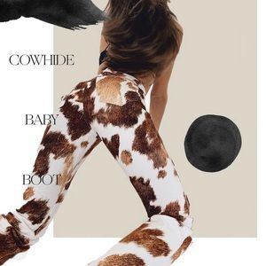 WeWoreWhat Cowhide Boot Cut Pants